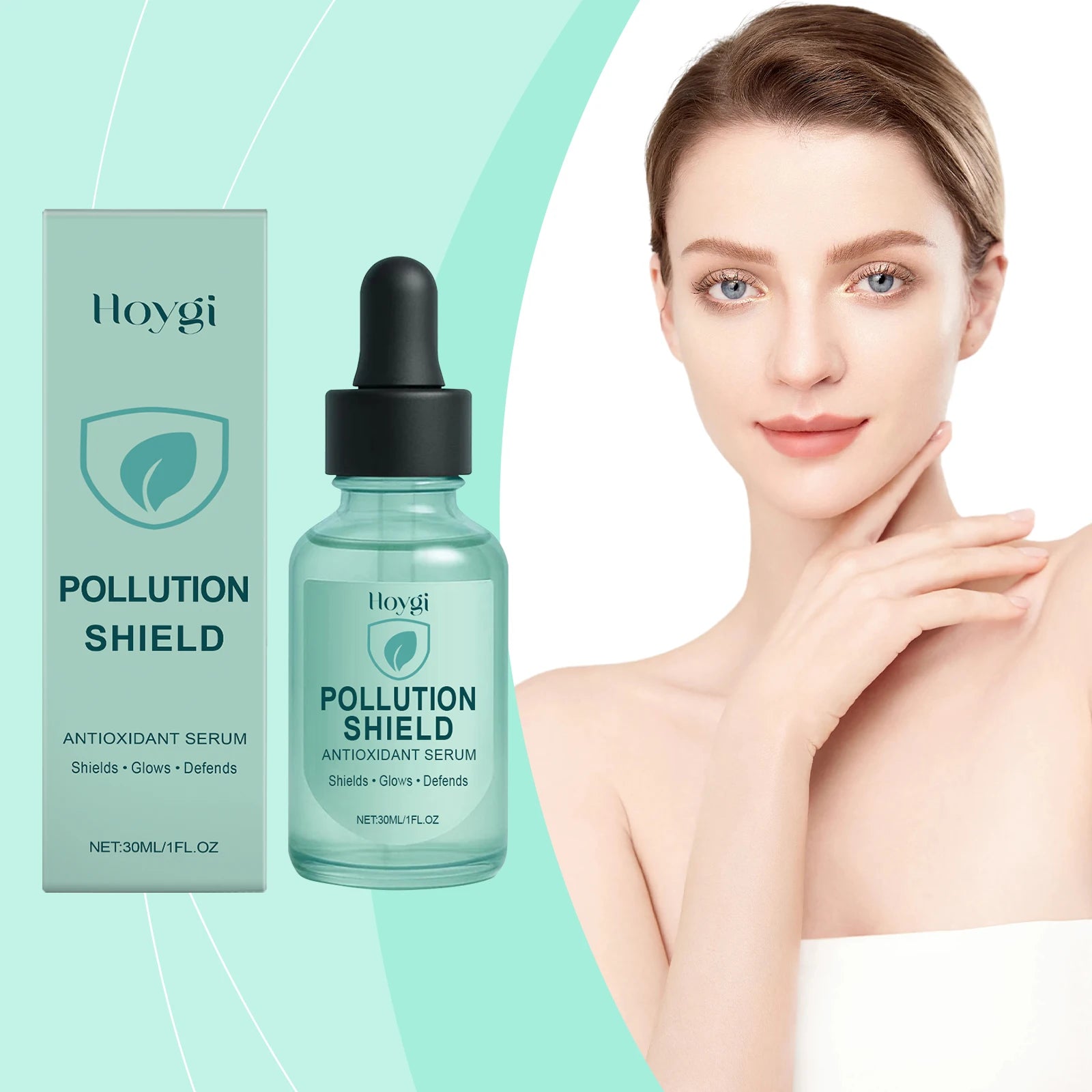 Hoygi Pollution Shield Antionxidant Firming Facial Serum Slow Down Skin Aging Private Label Vendors