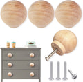Tailai  Base Shape Unfinished Wood Drawer Knobs Pulls Handles Cabinet Furniture Drawer Knobs Pulls Handles