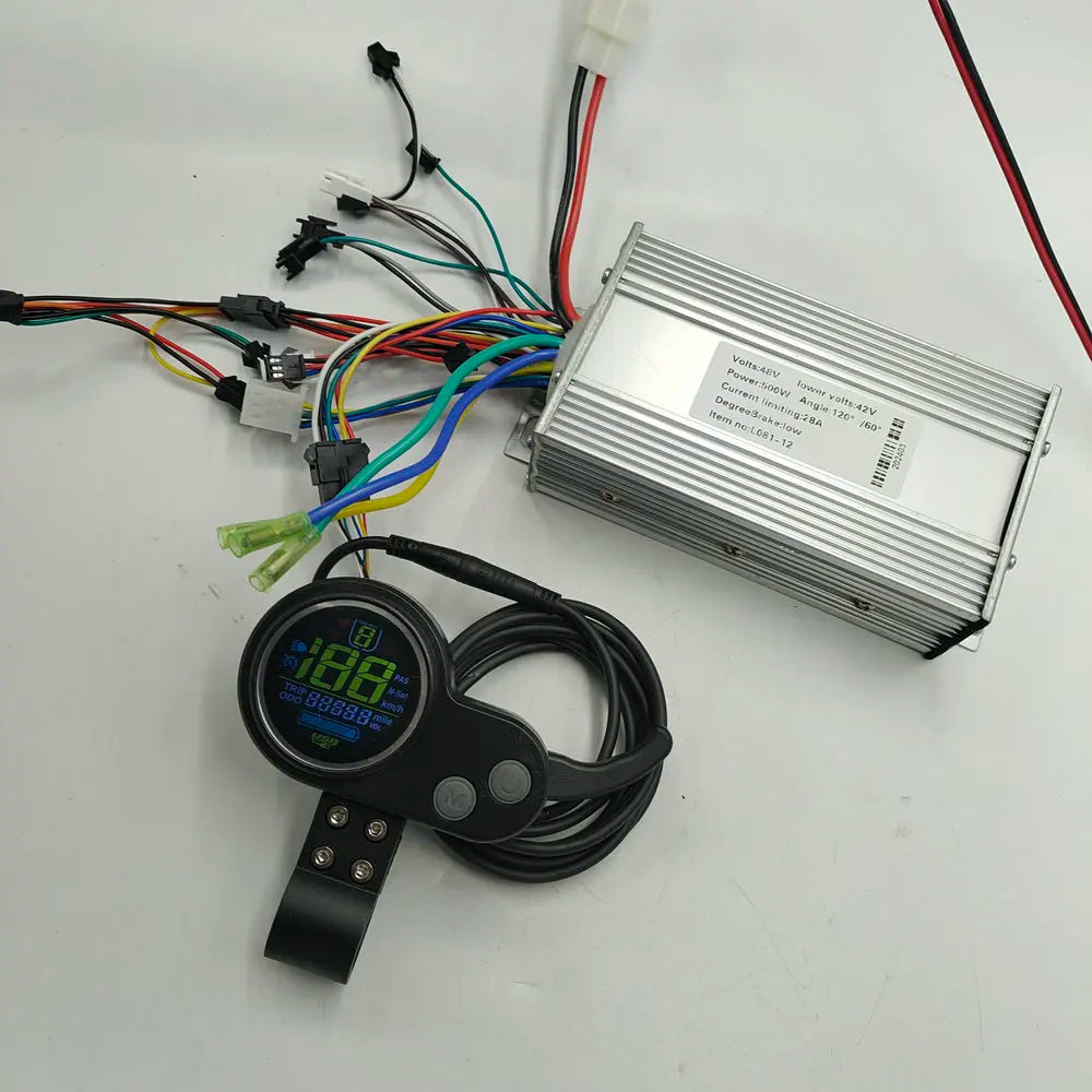L081 24v36v48v60v400W-1200W BLDC Controller+White/Colored Screen LCD Display With Throttle/Shifter Electric Scooter MTB E