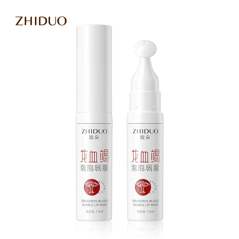 Private Label ZHIDUO Wholesale Cherry Jelly Peach Moisturizing Lip Care Dragon Dragon's Blood Bubble Lip Film Lip Mask