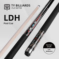 Low Deflection LDH Series TY Billiard Pool Cue Stick 12.5mm Tip American Maple Shaft Carbon Cork Filling Leather Stainless Steel