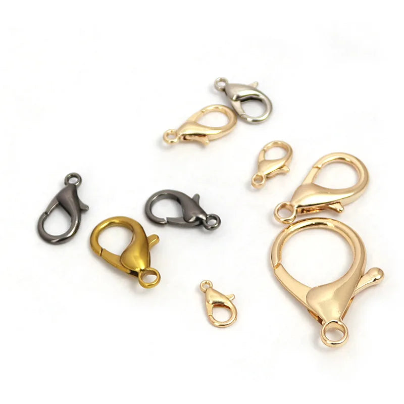 Stainless Steel Lobster Claw Clasp 100pcs/Bag DIY Chain Jewelry Making Accessories Findings & Components