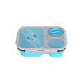 Top Seller Bpa Free 3 Compartments Bento Silicone Lunch Box Folding Collapsible Food Grade Food Storage Containers With Lid