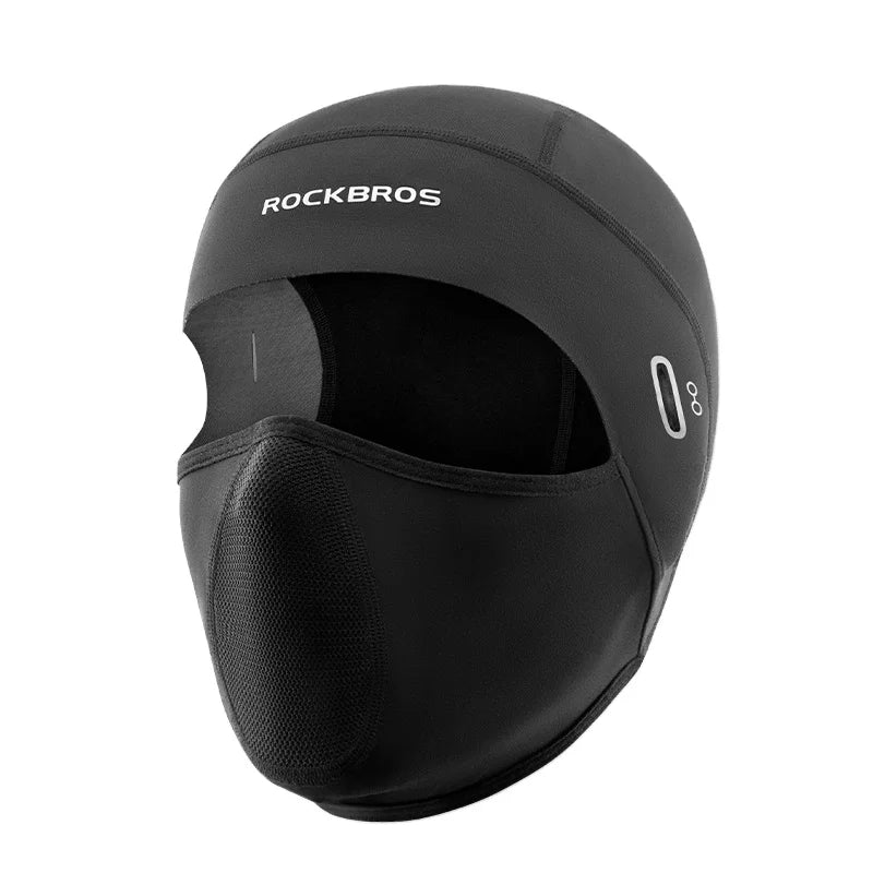ROCKBROS Full Face Cover Hat Winter Fleece Windproof Outdoor Protect Face Mask Beanie Hat Mask Cycling Sports Adults Nylon