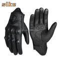 SLKE Touchscreen Leather Genuine Sheepskin Motocross Motorbike Biker Racing Riding Glove Motorcycle Gloves