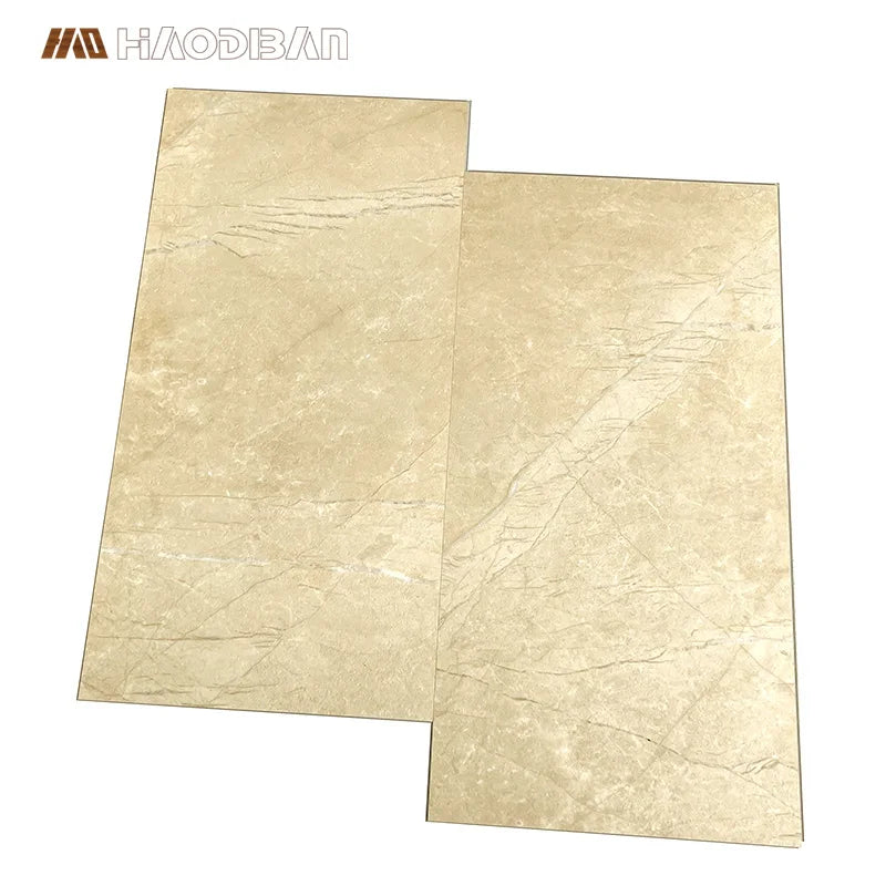 Wholesale Beige Marble Look PVC SPC Vinyl Plank Flooring Wear Resistant 4mm 5mm 6mm Click Vinyl Tile for Indoor Use
