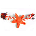 100% Natural Eco-Friendly Loofah Starfish Dog Toys Cotton Rope for Puppy Tooth Care Chewing and Cleaning Brushing Toys