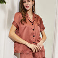 Fung 6002 Pijamas China Supplier Long Sleeved Satin Sleepwear Pijamas Silky Pajamas Set Allure Women Sleepwear