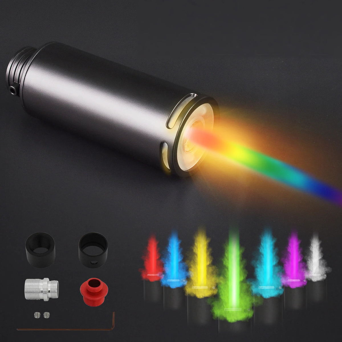 Zlangsports Nylon 7 Colors Rainbow Flash Light Tracer Lighter 14mm CCW Tracer Unit for Gun MegaBDM