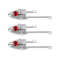 Wholesale Sea Fishing Lures 21g Metal Electroplated Fish Head Bait Lead Head Hook