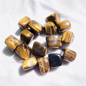 Wholesale Natural Yellow tiger Eye Tumbled Stone Polishing Crystal Cube Gravel Stone for Decoration