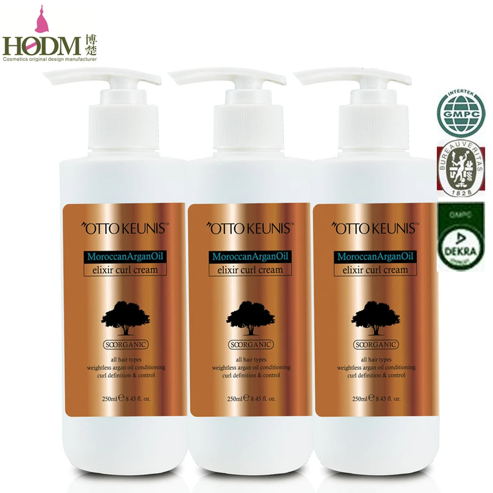 OTTO KEUNIS 250ml Argan Oil Hair Curl Cream High Unique Hair Straightener Cream