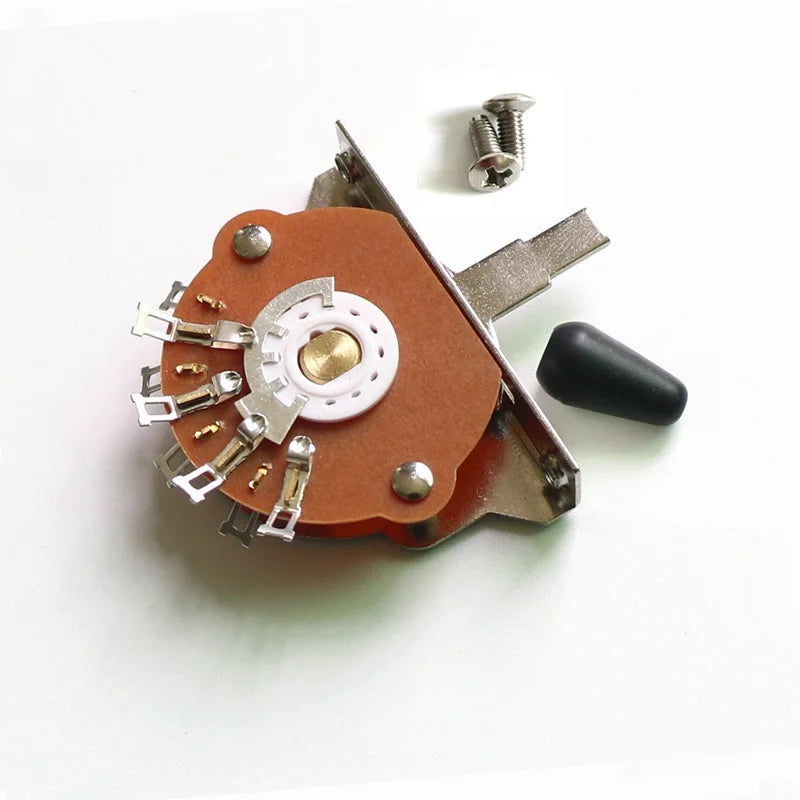 Donlis DIY Vintage 5 Way Guitar Switch with Black Tip for ST Guitar Parts Wholesale Metal Electronic Parts