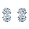 Abiding Natural Sky Blue Topaz Stone Flower Earring 925 Sterling Silver Jewelry Clovers Earrings Women for Bridal