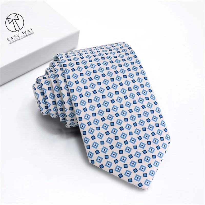 Wholesale Custom High Quality 100% Polyester Dot Pattern Digital Print Custom Logo Mens Necktie