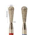 3.0*8.0mm F M Rounded Smooth Top Inverted Pear Reverse Cone Pedicure Manicure Russian E-File Diamond Cuticle Nail Bits Drill