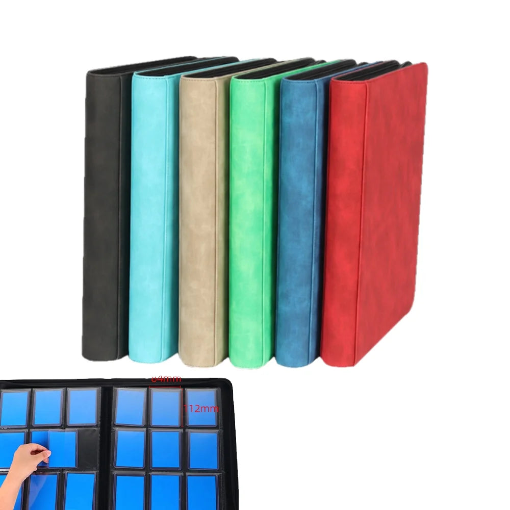 Customizable PU Leather Trading Card Binder Portable Toploader Card Album Collection Holder for Trading Photos