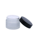 Luxury Cosmetic Packaging Empty Round White Frosted Glass Jar 50g Face Cream Jar Glass Container with Screw Cap