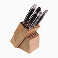 Large Counter Top Universal Knife Block New Style Wood Knife Block Holder Organizer Wide Slots Storage for Butcher Roll Bags