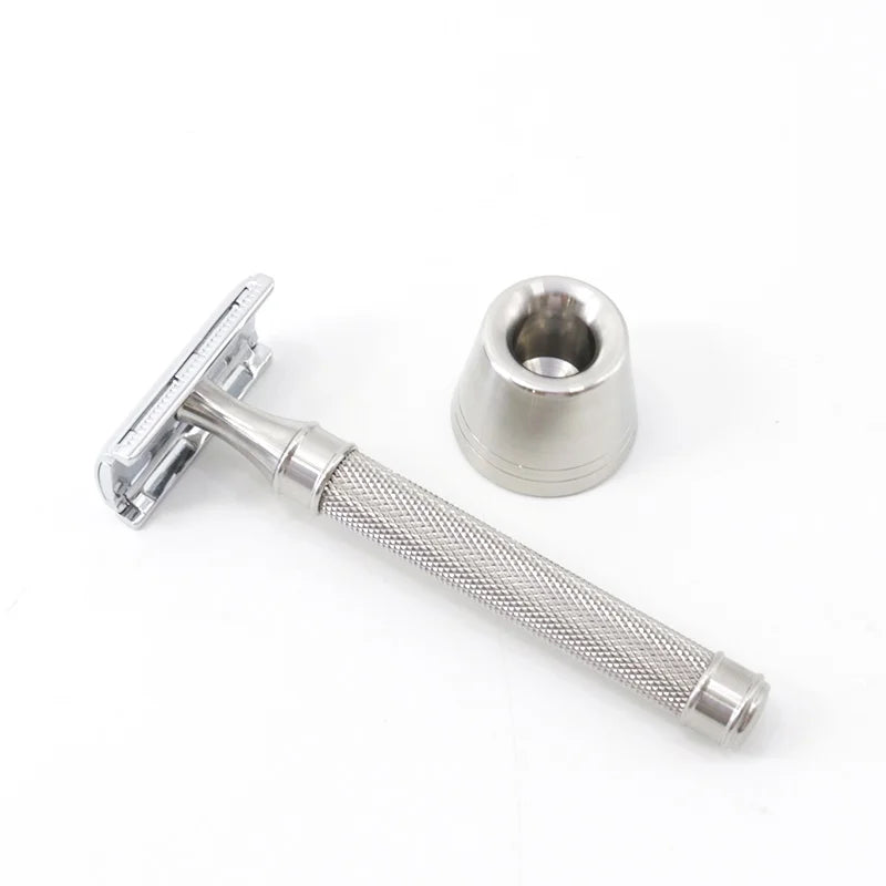 China Factory JDK Wholesale Double Edge Stainless Steel Metal Safety Shaving Razor with the Stand