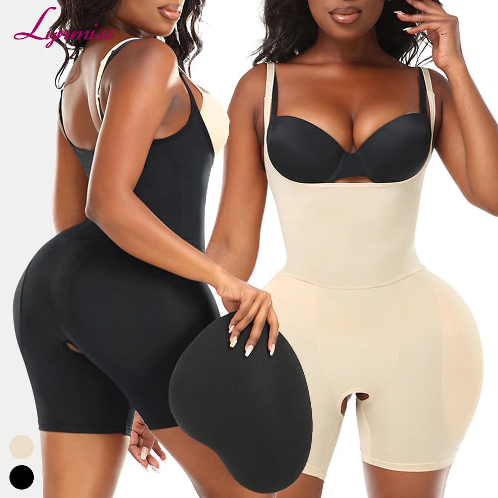 Women Plus Size Casual Thin Breathable Seamless Butt Lift BBL Hip Padding High Compression Hip Enhancer Shapewear Post-Op