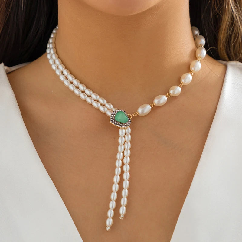 2023 New Arrival Fashion Jewelry Vintage Romantic Women Necklace Choker Pearls Necklace Statement Ladies Collar Gold Necklaces