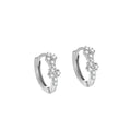 CZ Earrings 925 Sterling Silver Irregular Tiny Small Round Cubic Zirconia Hoops for Women Fine Jewelry Wholesale