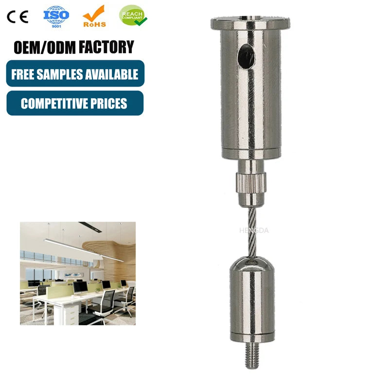 Heng Da 1.2mm Galvanized Steel Cable Light Lifters Ceiling Suspension Kits with Screw 3-Year Warranty