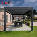 Outdoor Exterior Waterproof Bioclimatique Motorized Automatic Pergolas Bioclimaticas Bracket Aluminum Bioclimatic Garden Pergola