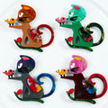 Factory Price Resin Accessories Cartoon Animal Gradient Cute Kitten Colorful Bird Glitter Print Cat Pin Acrylic Wedding Gift