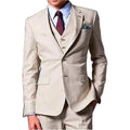 New Custom Made Champagne Men Suits Wedding Tuxedos for Groom Three Pieces Notched Lapel Business Party blazer for Men Sets