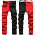 Fitspi Wholesale Patchwork Jeans Men's Elastic Slim Denim Jeans Multi-color Black Pants Dropshipping for  Wish