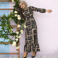New Design Women Abaya Islamic African Clothing Dress With Belt for Muslim