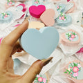 Custom Soft Cotton Heart Eyelash Extension Tools Makeup Sponge Set Powder Puff Pink Lash Extension Flowering Pad