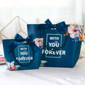 Personalized Reticule Gift Bags for Gift Business Shopping Packaging Clothing Jewelry Wedding Favors Navy Red Green Pink Ribbon
