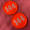 Vivid Color Weaving logo Damask Woven Label Badge for Baseball Capcustom Fashion Fabric Textile Woven Patch