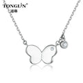 Classic Butterfly Shaped Daily Wearing Accessory Girl Non Fading 925 Sterling Silver Pendant