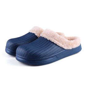2022-3 Unisex for Slippers Breathable Plush Cotton Platform Non-slip Furry Slide Light Weight Hard-wearing Comfortable for