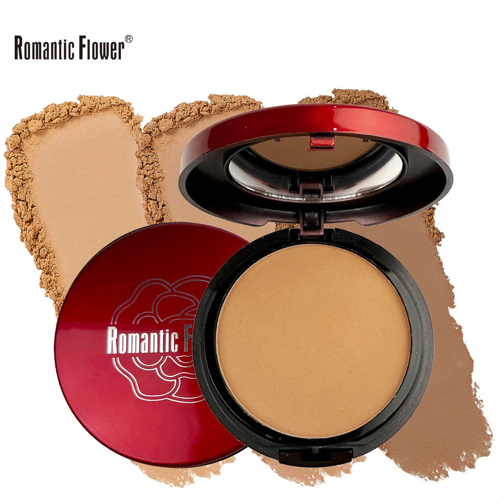6 Colors Private Label Full Coverage Face Makeup Matte Nature  Compact Press Powder for Dark Skin