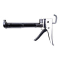 Manual 1/10 Gallon Aluminum Cartridge 10:1 Thrust Ratio Drip-Free Smooth Cradle Caulking Gun with Gator Trigger Comfort Grip