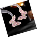 DAIHE Luxury Zircon Butterfly 14k Gold Plated Multi Color Cubic Zircon Crystal Big Butterfly Stud Earrings for Women Wedding
