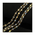 GP US Crystal Beads Rosary Chains 14k Gold Filled Stones Beaded Chain Permanent Jewelry Chains Making Factory Wholesale
