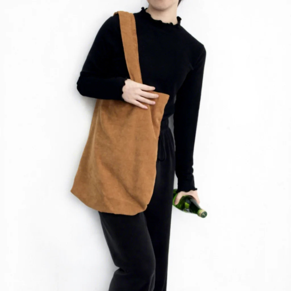 Corduroy Shoulder Bag Fashion Womens Custom Eco Friendly Tote Bag for Girls