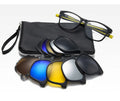 Adspectacles Interchangeable Sports Sunglasses Polarized Adjustable Eyeglasses Tr90 5 in 1 Clip on Glasses Sunglasses Magnetic