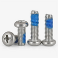 M4 X 10mm Dispensing Pre-applied Bolt Carbon Steel Round Head Nylon Patch Screw Phillips Pan Head Anti Loose Thread Locked Screw