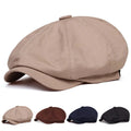 Ready to Ship Men's 8-Panel Newsboy Hat Plain Ivy Driver Cabbie Cap French Beret Style Versatile Style