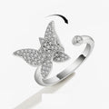 New Valentine Girl Friend Gift Jewelry Anxiety Ring Spinning Fidget Anti Stress Butterfly Silver Zhejiang Gold Engagement Ring