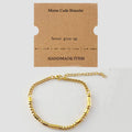 New Special Mood Adjustable Hand Accessory Stainless Steel Bracelet Statement Morse Code Beaded Bracelet Gifts for Women Men