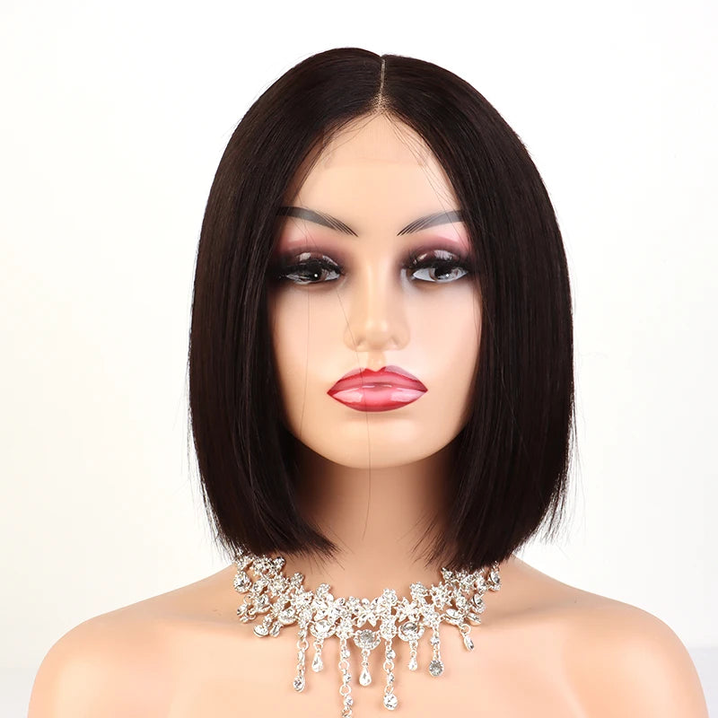 Cheap Raw Brazilian Virgin Hair Lace Front Wig Light Brown Glueless Full HD Short Bob Wigs for Women Black Vendor
