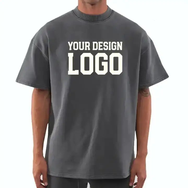 Fashion Custom Puff Print Unisex 100% Cotton Oversized T Shirts 220GSM Heavyweight 3D Puff Print Men Graphic T Shirts